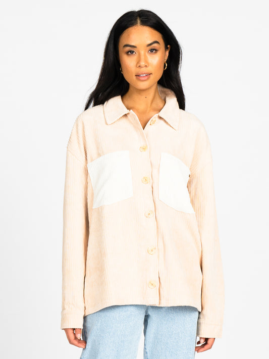 Rusty Perfect Cord Shirt - Corduroy Button Up Womens Shirt